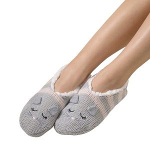 Coffee Shoppe Cat Ankle Slippers (Size S/M 5-7)